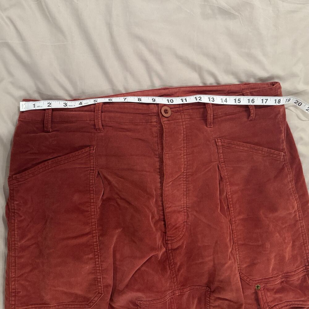 Free People Bay to Breakers Corduroy Button Closure Pants in Rosey Copper XLarge - Picture 9 of 12